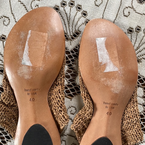 CYDWOQ Leather Arcana Netted Slip On Slides Sandals - Picture 8 of 8